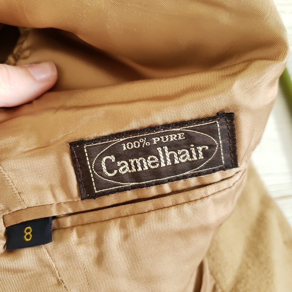 Brooks Brothers| Vintage Camelhair Blazer Tan Size 8 - Picture 5 of 13